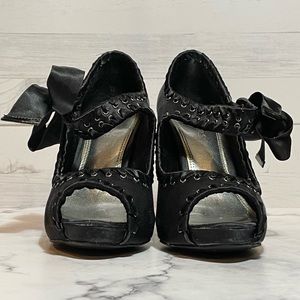 Bakers Satin Corset Heels